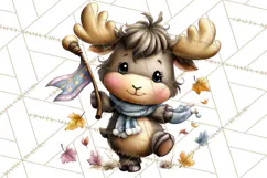 Fall Football Woodland Animals PNG Clipart Product Image 5
