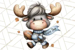 Fall Football Woodland Animals PNG Clipart Product Image 2