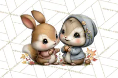 Fall Football Woodland Animals PNG Clipart Product Image 3