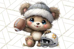 Fall Football Woodland Animals PNG Clipart Product Image 3