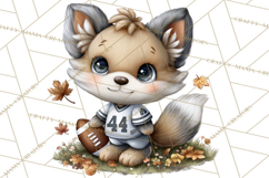 Fall Football Woodland Animals PNG Clipart Product Image 2