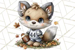 Fall Football Woodland Animals PNG Clipart Product Image 2