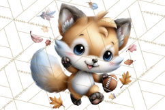 Fall Football Woodland Animals PNG Clipart Product Image 3
