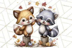 Fall Football Woodland Animals PNG Clipart Product Image 5