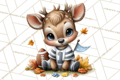 Fall Football Woodland Animals PNG Clipart Product Image 5