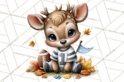 Fall Football Woodland Animals PNG Clipart Product Image 5