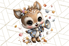 Fall Football Woodland Animals PNG Clipart Product Image 2