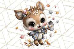 Fall Football Woodland Animals PNG Clipart Product Image 2