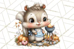 Fall Football Woodland Animals PNG Clipart Product Image 4
