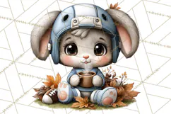 Fall Football Woodland Animals PNG Clipart Product Image 2