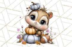 Fall Football Woodland Animals PNG Clipart Product Image 3