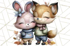 Fall Football Woodland Animals PNG Clipart Product Image 4