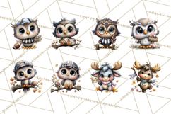 Fall Football Woodland Animals PNG Clipart Product Image 4
