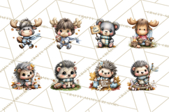 Fall Football Woodland Animals PNG Clipart Product Image 5