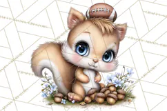 Fall Football Woodland Animals PNG Clipart Product Image 2