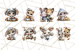 Fall Football Woodland Animals PNG Clipart Product Image 8
