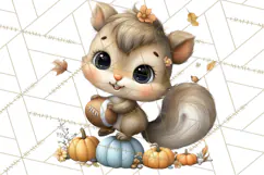 Fall Football Woodland Animals PNG Clipart Product Image 3
