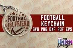 Football SVG Keychain | Round Keychain Design | Funny Quotes Product Image 1