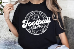 Crazy Proud Always Loud Football Grammy SVG PNG - Football Product Image 3