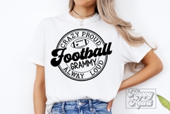 Crazy Proud Always Loud Football Grammy SVG PNG - Football Product Image 5