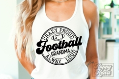 Crazy Proud Always Loud Football Grandma SVG PNG - Football Product Image 1