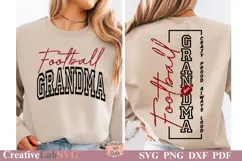 Crazy Proud Always Loud Football Grandma, Grandma SVG Product Image 3