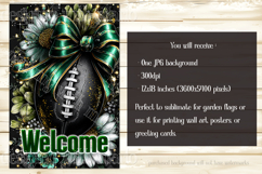 Football Garden Flag, Green Gold Football Garden Flag, d2 Product Image 2