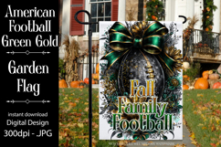 Football Garden Flag, Green Gold Football Garden Flag, d2 Product Image 1