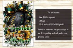 Football Garden Flag, Green Gold Football Garden Flag, d6 Product Image 2