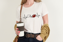 Football Heartbeat SVG Cut File | Football Family Shirts Product Image 2