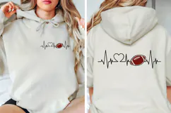 Football Heartbeat SVG Cut File Product Image 3