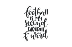 Football Is My Second Favorite F Word SVG Cut File Product Image 1