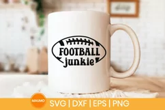 Football junkie, sports svg quote Product Image 4