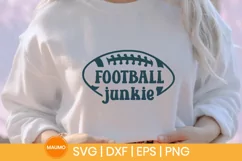 Football junkie, sports svg quote Product Image 3