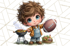 Football Kids Clipart PNG Fall Tailgate Game Day Clip Art Product Image 4