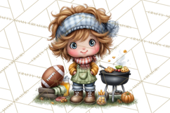 Football Kids Clipart PNG Fall Tailgate Game Day Clip Art Product Image 5