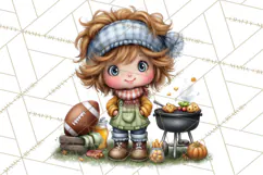 Football Kids Clipart PNG Fall Tailgate Game Day Clip Art Product Image 5