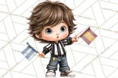 Football Kids Clipart PNG Fall Tailgate Game Day Clip Art Product Image 2