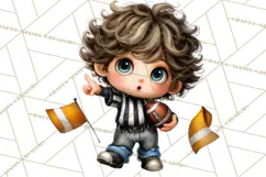 Football Kids Clipart PNG Fall Tailgate Game Day Clip Art Product Image 3