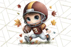Football Kids Clipart PNG Fall Tailgate Game Day Clip Art Product Image 4