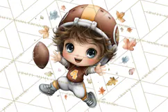 Football Kids Clipart PNG Fall Tailgate Game Day Clip Art Product Image 3