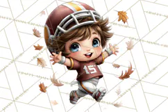 Football Kids Clipart PNG Fall Tailgate Game Day Clip Art Product Image 5