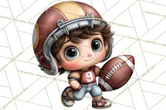 Football Kids Clipart PNG Fall Tailgate Game Day Clip Art Product Image 3