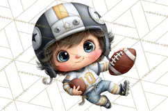 Football Kids Clipart PNG Fall Tailgate Game Day Clip Art Product Image 4