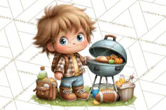 Football Kids Clipart PNG Fall Tailgate Game Day Clip Art Product Image 5