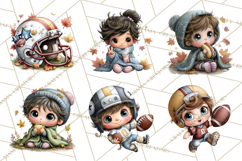 Football Kids Clipart PNG Fall Tailgate Game Day Clip Art Product Image 7
