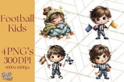 Football Kids Clipart PNG Fall Tailgate Game Day Clip Art Product Image 1