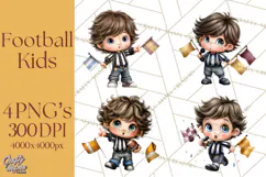 Football Kids Clipart PNG Fall Tailgate Game Day Clip Art Product Image 1