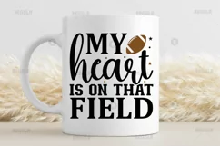 My heart is on that field SVG, Football SVG Design Product Image 2
