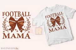 Fall Season, Football Mama Coquette Bow SVG T-shirt Design Product Image 2